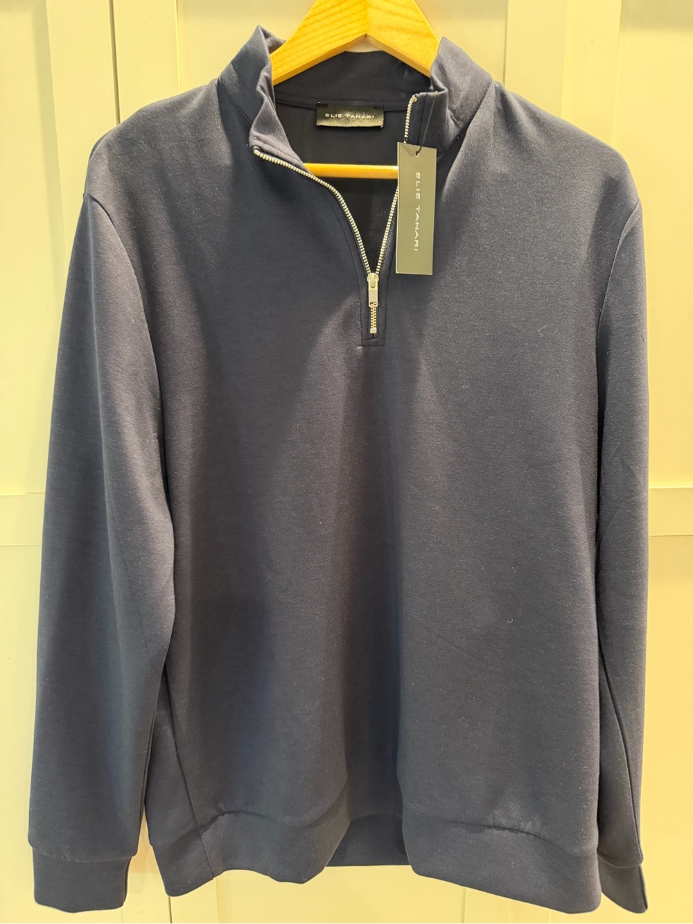 Elie Tahari Half-Zip Men's Sweater - Navy